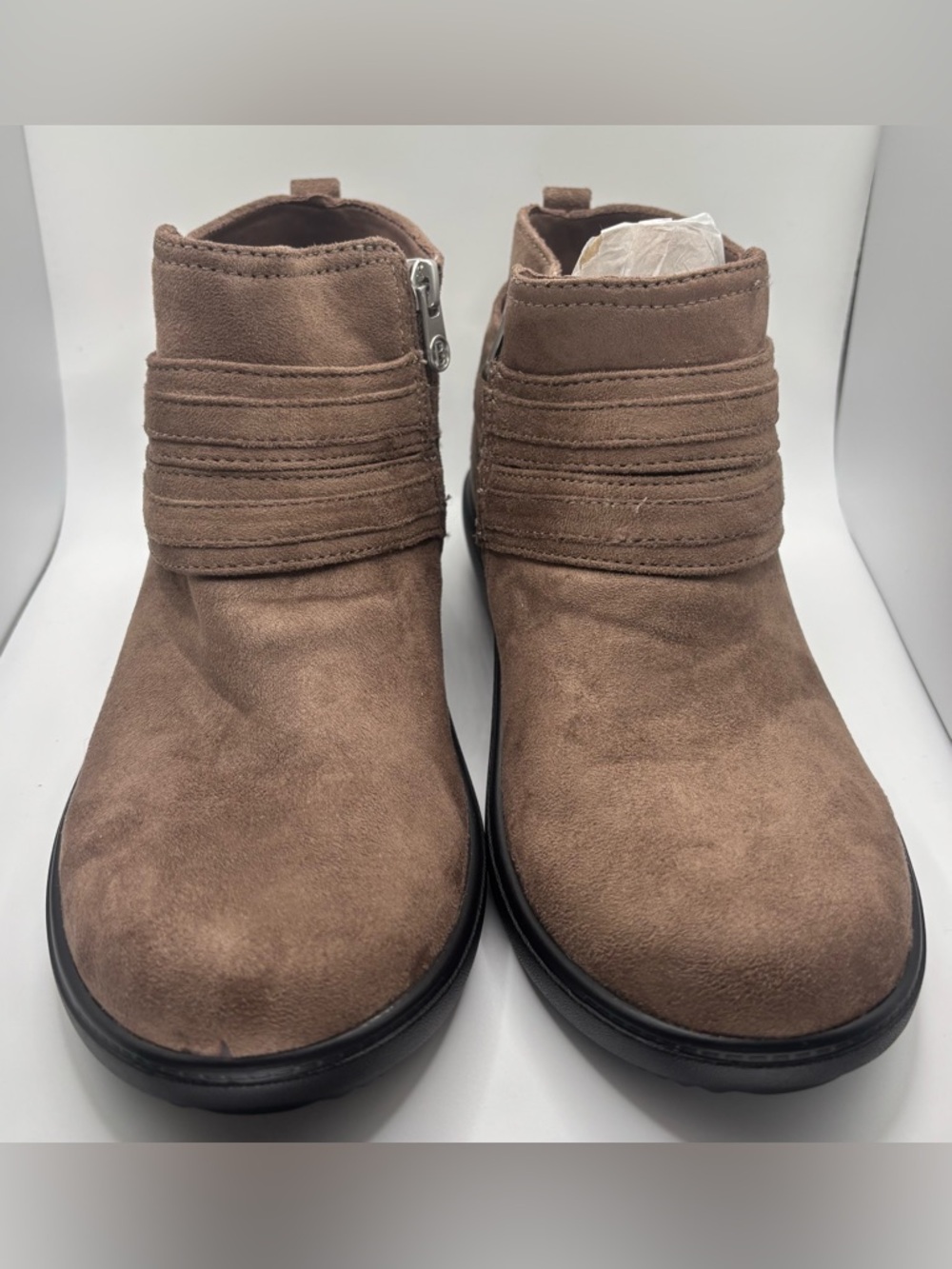 Life Stride Brave Women Zip Ankle Boots Mocha 7.5 - Picture 3 of 8